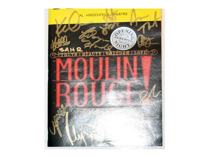 Moulin Rouge! opening night Playbill, signed by Danny Burstein, Aaron Tveit and more