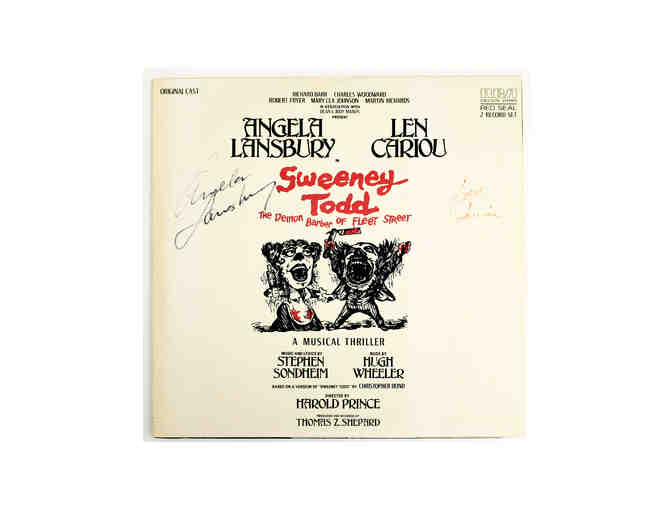 Sweeney Todd LP, signed by Angela Lansbury and Len Cariou