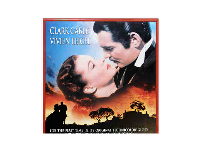 Gone With The Wind window card, signed by Olivia De Havilland