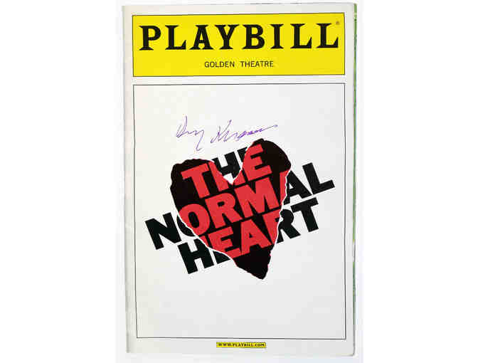 The Normal Heart Playbill, script and HBO DVD. Playbill and script signed by Larry Kramer