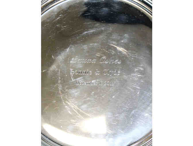 Signed Bonnie & Clyde opening night gift Tiffany silver tray engraved to Laura Osnes