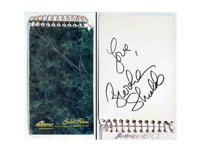 Notebook prop from Wonderful Town, signed by Brooke Shields