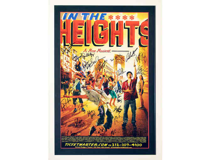 In the Heights poster, signed by Lin-Manuel Miranda and original Broadway cast