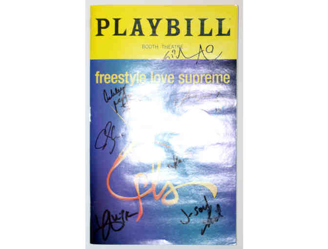 Freestyle Love Supreme opening night Playbill, signed by Lin-Manuel Miranda