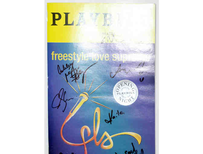 Freestyle Love Supreme opening night Playbill, signed by Lin-Manuel Miranda