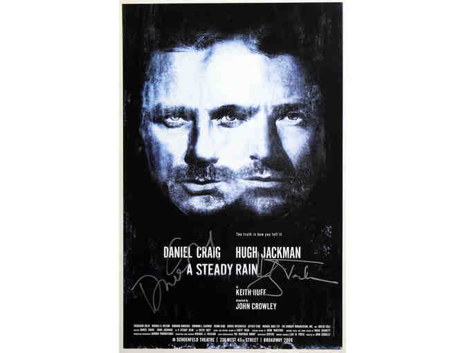 A Steady Rain poster, signed by Daniel Craig and Hugh Jackman