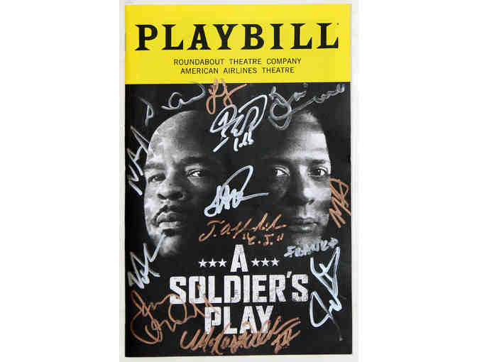 A Soldier's Play opening night Playbill, signed by the entire Broadway cast