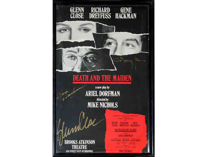 Death and the Maiden poster, signed by Glenn Close, Richard Dreyfuss and Gene Hackman