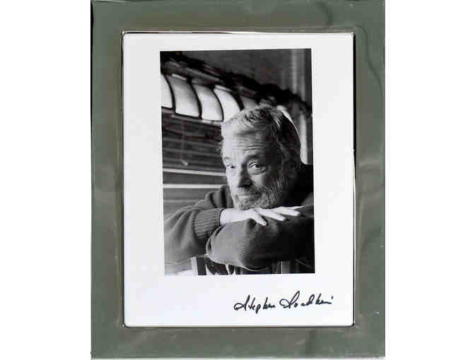 Framed photograph of Stephen Sondheim, signed by Stephen Sondheim