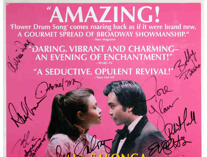 2002 Flower Drum Song poster, signed by Lea Salonga, Jose Llana and entire original Broadway cast