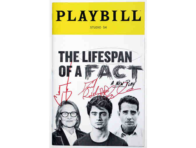 Playbill from The Lifespan of a Fact, signed by Bobby Cannavale, Cherry Jones and Daniel Radcliffe