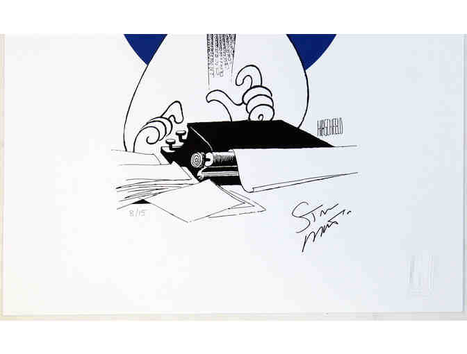 Steve Martin giclée print originally drawn by Al Hirschfeld in 1995, signed by Steve Martin