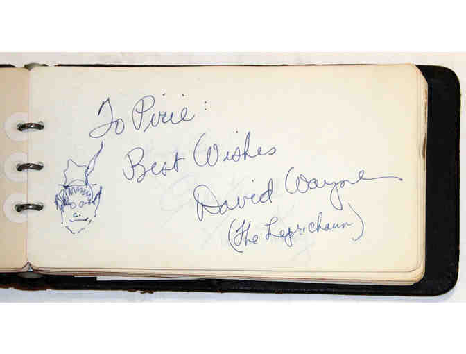 Autograph book circa 1945 (3 of 3) with notes, autographs from Gene Kelly, Jimmy Stewart and more
