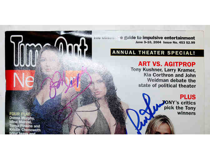 'The New Divas' magazine feature signed by Chenoweth, Menzel, Murphy and Pinkins