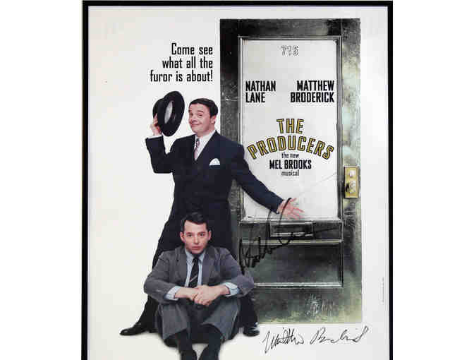 The Producers poster, signed by Nathan Lane and Matthew Broderick