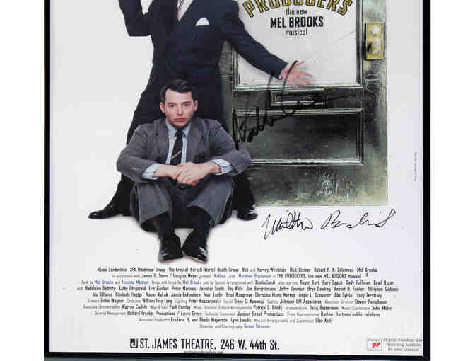 The Producers poster, signed by Nathan Lane and Matthew Broderick