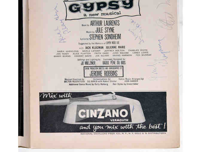 1959 Gypsy Playbill, signed by Jack Klugman and Ethel Merman