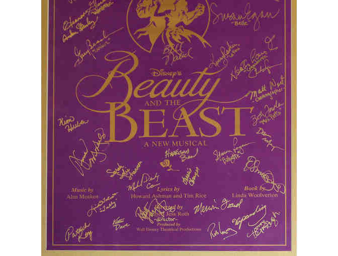 Pre-Broadway tryout poster of Beauty and the Beast, signed by entire original cast