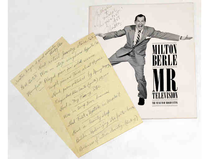 Milton Berle: Mr. Television book, signed to Adolph Green from Milton Berle
