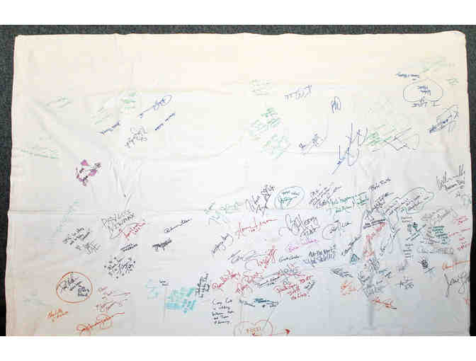 Autograph table tablecloth (4 of 4), signed by Sutton Foster, Rebecca Luker, Donna Murphy and more