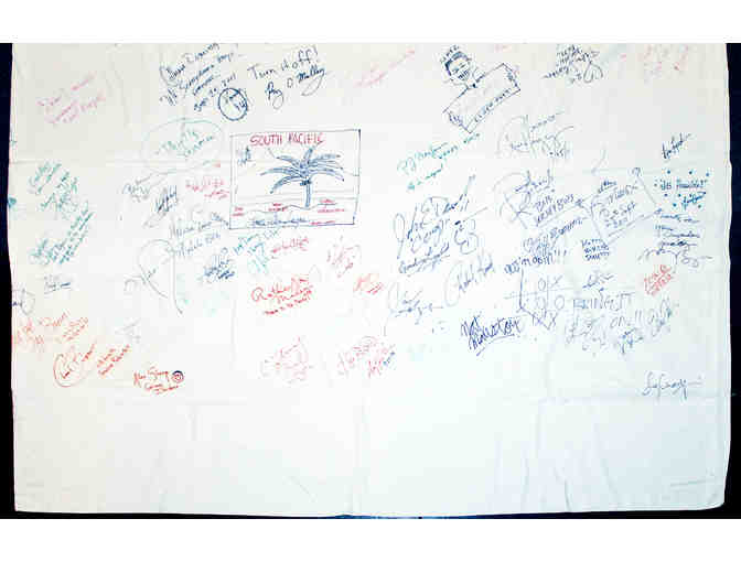 Autograph table tablecloth (4 of 4), signed by Sutton Foster, Rebecca Luker, Donna Murphy and more