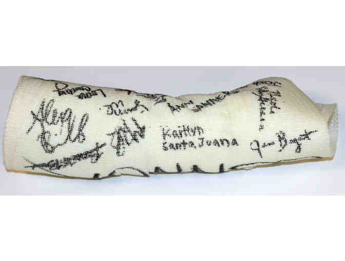 Arm cast from Dear Evan Hansen, signed by Andrew Barth Feldman and full Broadway company