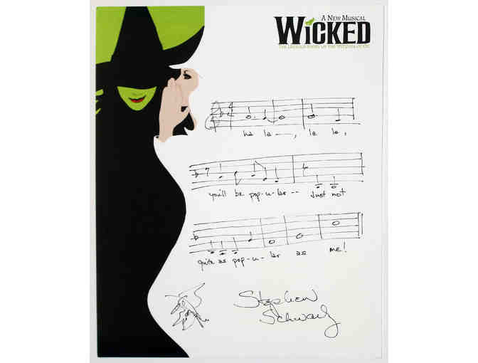 Handwritten and Signed Popular Musical Phrase from Wicked