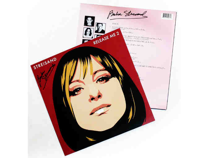 Two Barbra Streisand-Signed Vinyl Albums