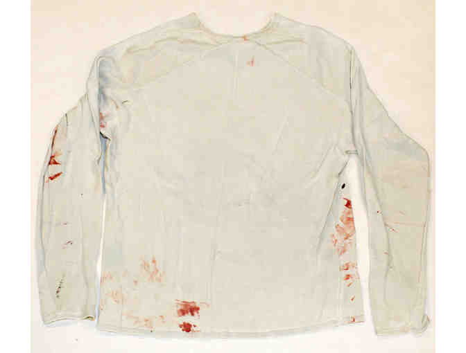 Bloody shirt worn and signed by Daniel Craig from the 2022 revival of Macbeth