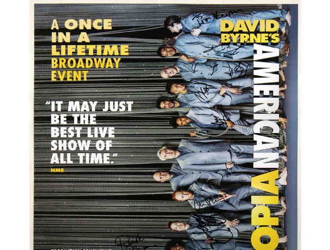 David Byrne-signed American Utopia poster
