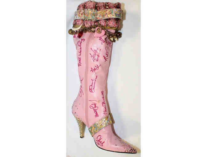 Signed Elle Woods boot, cut from Legally Blonde