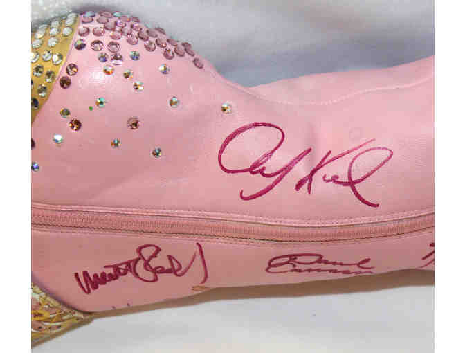 Signed Elle Woods boot, cut from Legally Blonde