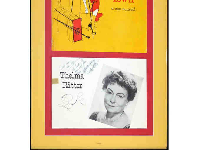 Gwen Verdon and Thelma Ritter autographed pages from New Girl in Town souvenir program