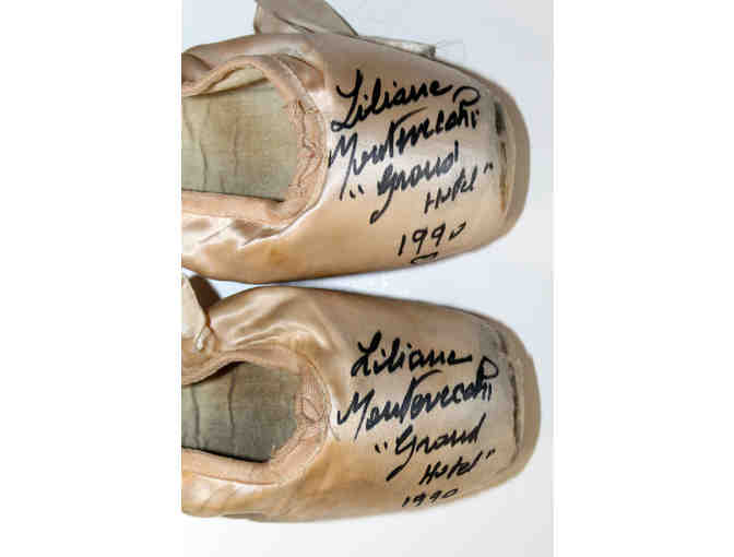 Lilliane Montevecchi-signed pointe shoes from Grand Hotel