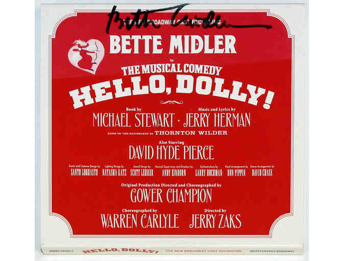 Hello Dolly! 2017 revival cast recording CD, signed by Tony Award winner Bette Midler