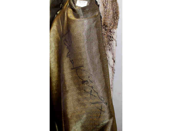 Faux fur coat worn and signed by Daniel Craig in the 2022 revival of Macbeth