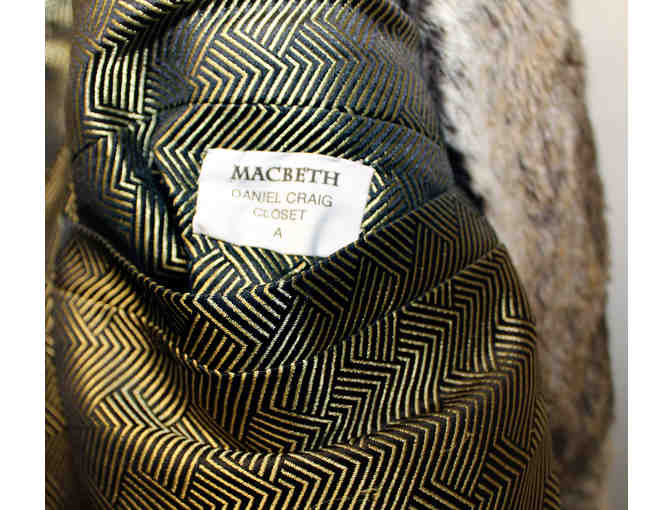 Faux fur coat worn and signed by Daniel Craig in the 2022 revival of Macbeth