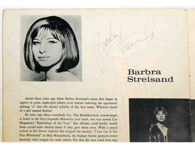 Original Funny Girl souvenir program, signed by Barbra Streisand