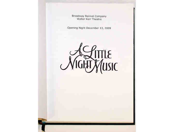 Hardbound A Little Night Music script signed by Bernadette Peters