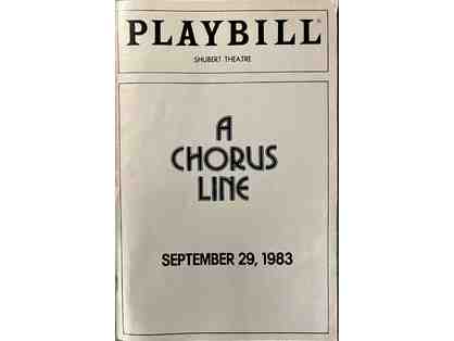 A Chorus Line Playbill marking the night it became the longest-running Broadway musical