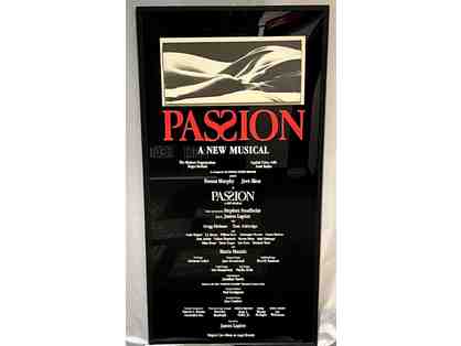 Passion lobby board from the Plymouth Theatre listing original Broadway cast