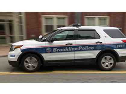 Ride to a Brookline school in a police cruiser