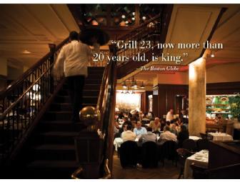 Dinner for (4) at Grill 23 & Bar in Boston including Wine Pairing!