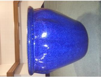 2 LARGE Cobalt Blue Garden Planters