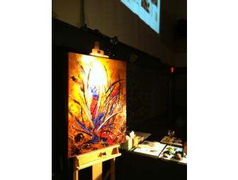 Painted L I V E! -- Original 30' x 40' 3-D Oil Painting by Expressionist JD Miller