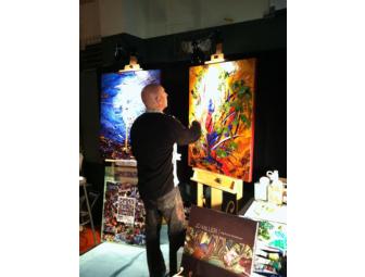 Painted L I V E! -- Original 30' x 40' 3-D Oil Painting by Expressionist JD Miller