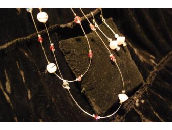 48' Handmade Swarovski Crystal Bead Necklace & Earring Set