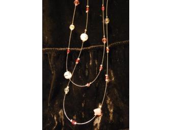 48' Handmade Swarovski Crystal Bead Necklace & Earring Set