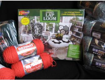 Hexagon Lap Loom & 18 skeins of yarn