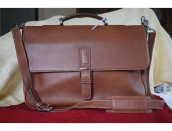 Tan Leather Coach Briefcase